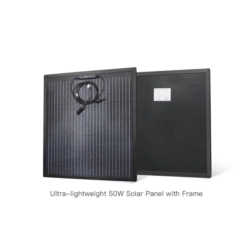 Joyvoit 50W N-Type Monocrystalline PERC BIPV Solar Panel-Portable Ultra Flexible Plug & Play CPC/ETFE 95% Efficiency