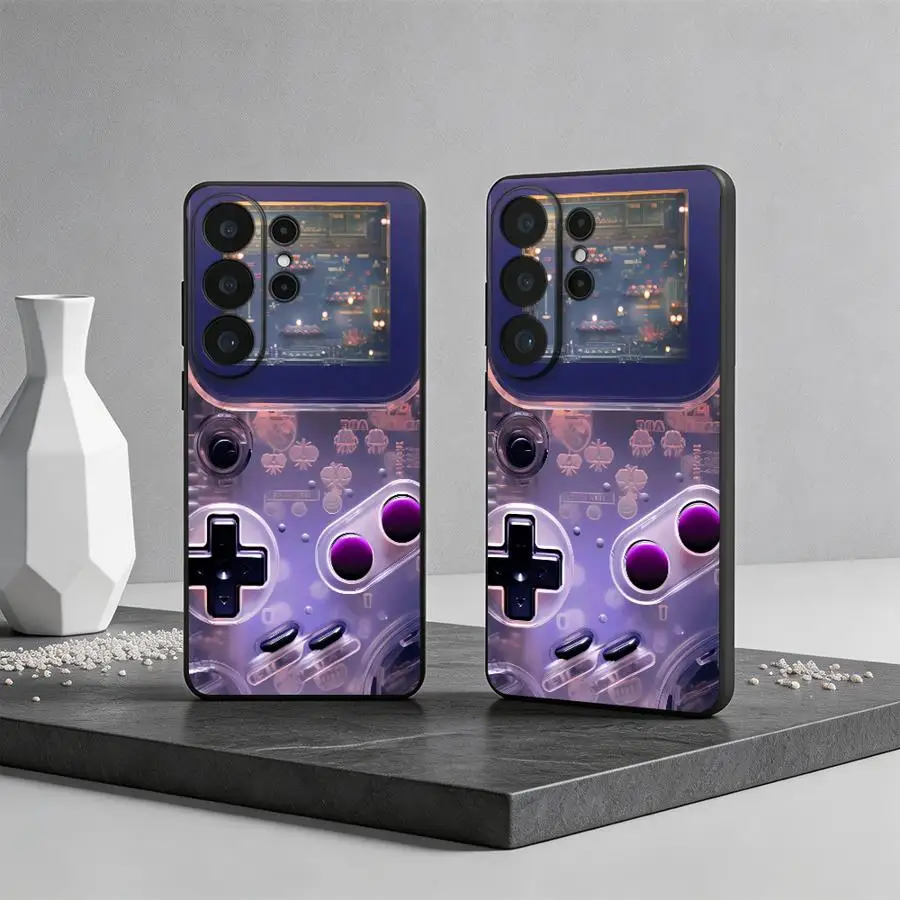 Purple Game Device Case for Samsung Galaxy S26 Ultra S25+ S26+ S10 S9 S23 S21 FE S20 Note 20 8 9 10 S24+ S24 S25 Plus Phone
