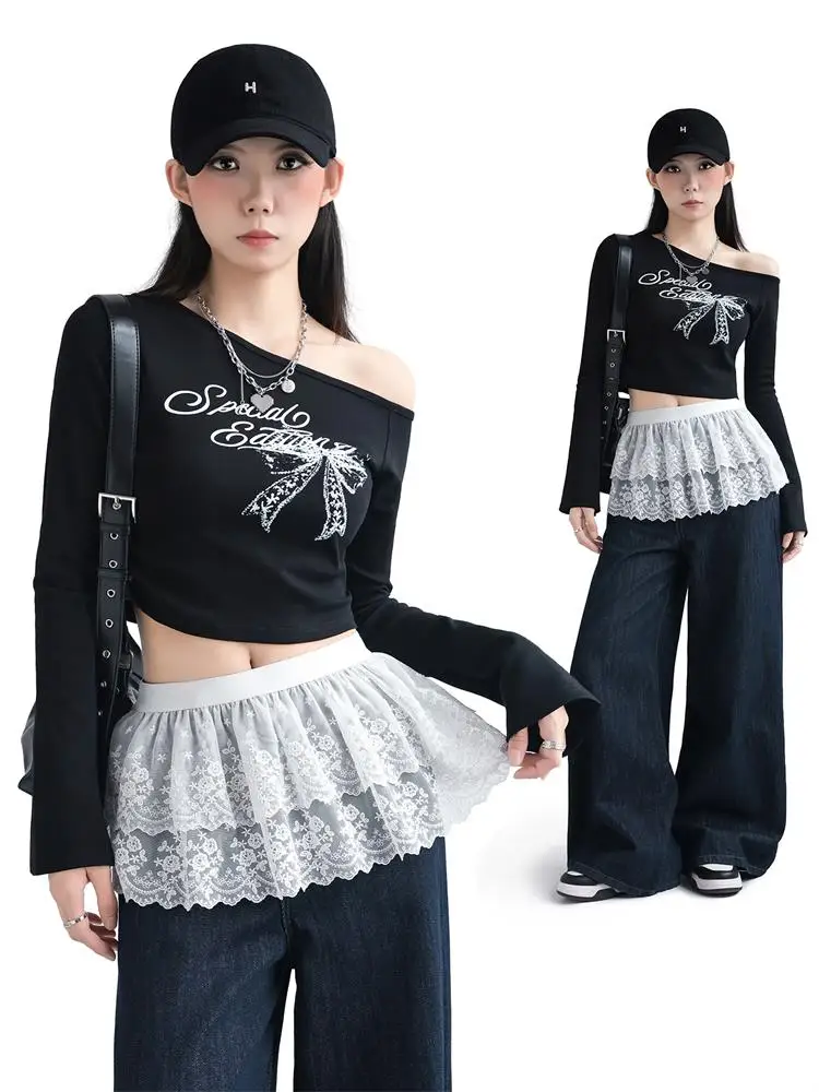 

Балетная юбка-тортик Sle Me, женская осенне-зимняя толстовка, базовый слой, многослойная одежда, юбка трапециевидной формы с высокой талией