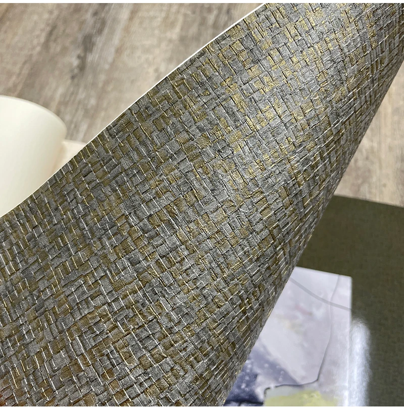 Grasscloth Texture Wallpaper Plain Linen Bedroom Solid Color Wall Paper for Living Room Clothing Store