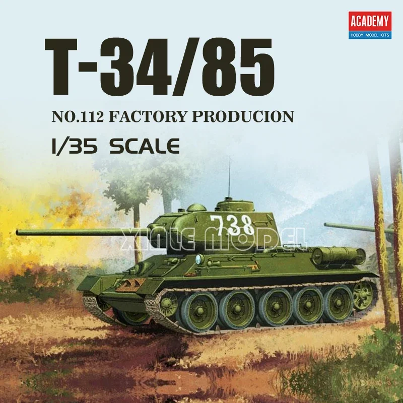 

Academy 13290 Soviet T-34/85 Medium Tank 1/35 Scale Model Kit