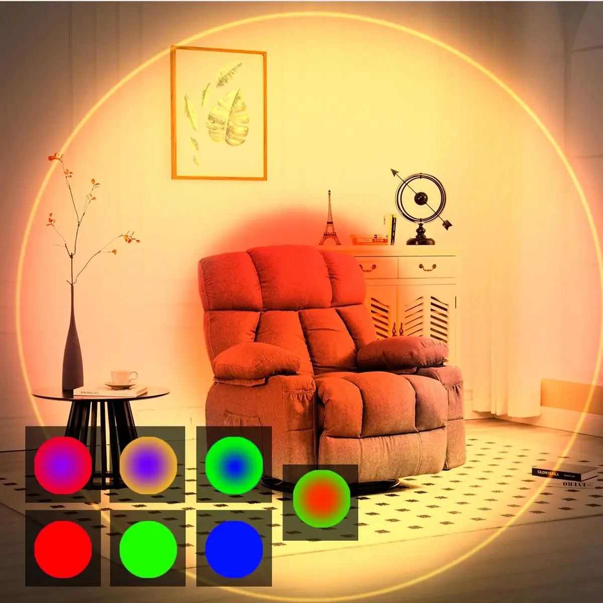 Motion Sensor Wall Lamp Gradient Ambient Night Light Human Body Led Intelligent Lamps Dimmable Decorative Charging Rgb Sensing