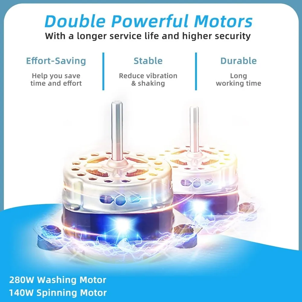 ポータブル洗濯機,2 in 1,18〜8ポンド,回転コンボ,タイマー制御,排水ポンプ