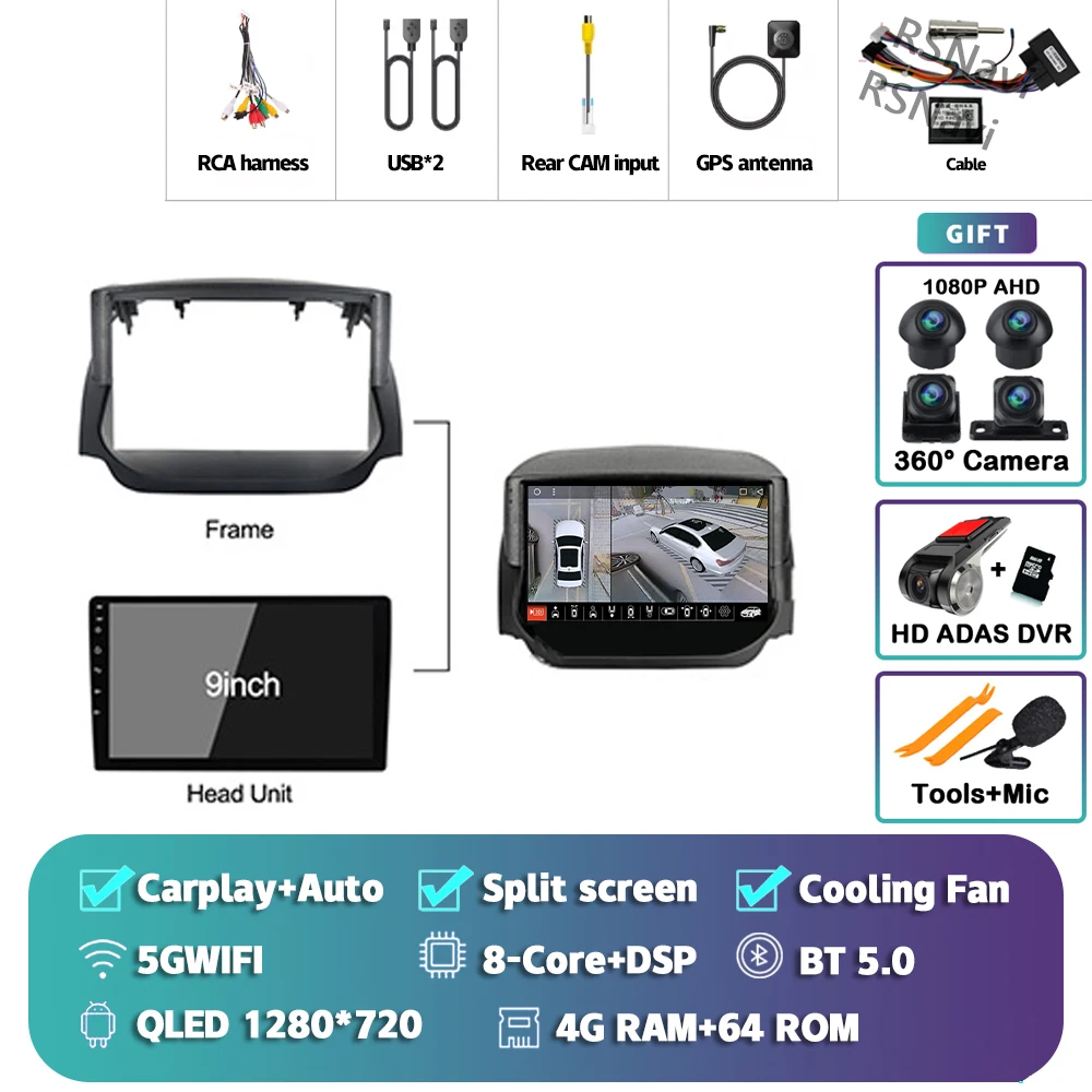 Android 15 Carplay Auto 2 K Scherm Autoradio Multimedia Speler Voor Ford Ecosport 2013-2017 DSP 2din autoradio Stereo Qualcomm