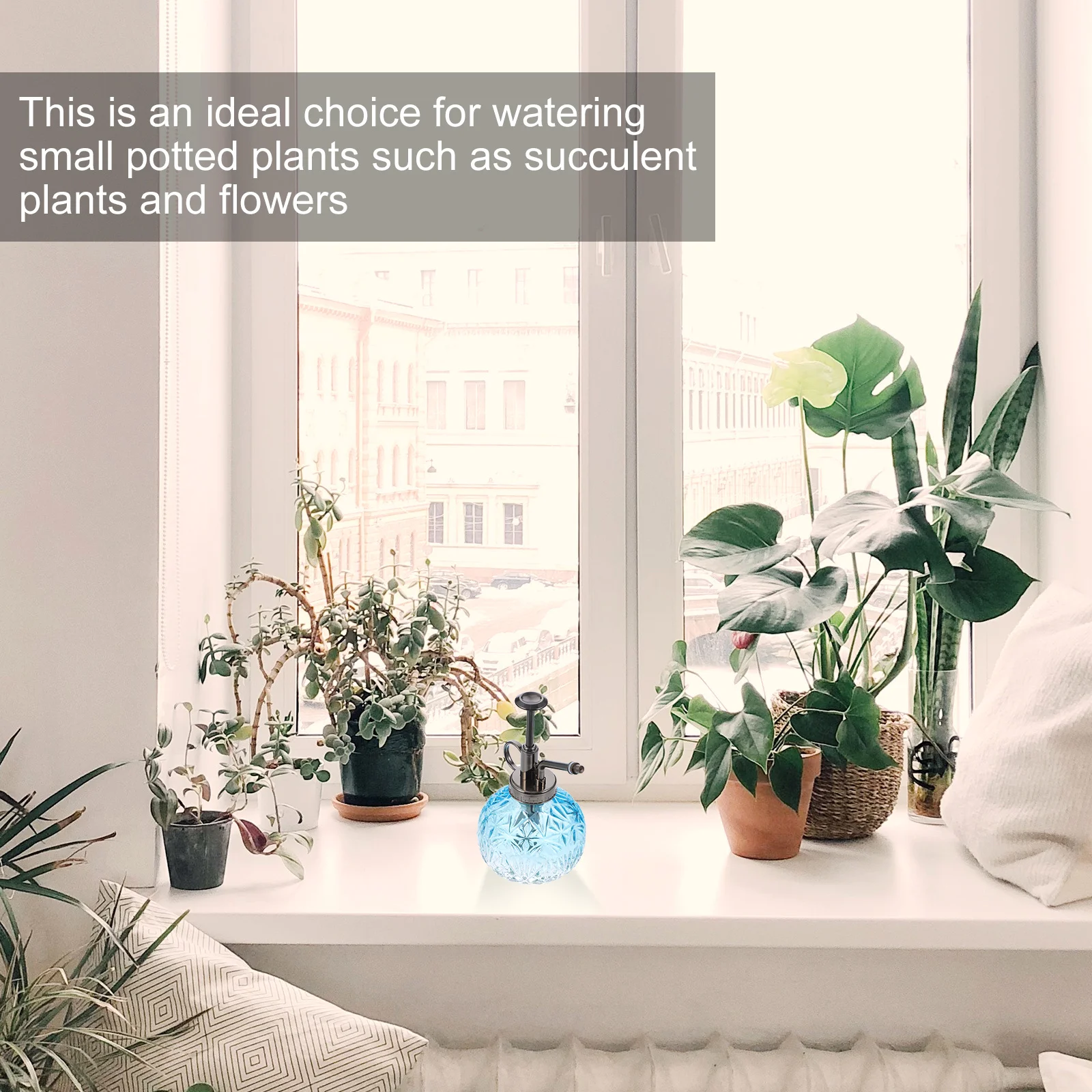 

Glass Watering Can Vintage Transparent Design for Home Office Garden Flower Plant Mister Watering Bottle Spray Bottle