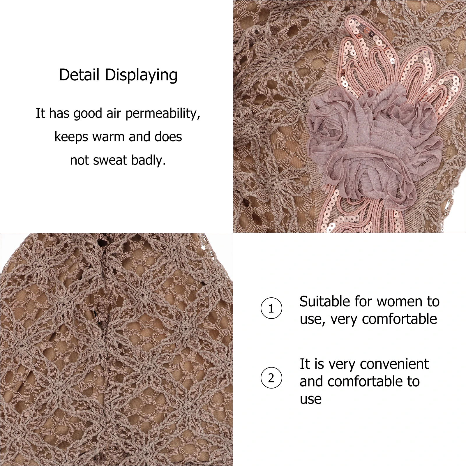 

1pc Warm Lace Hat for Women Hair Care Cap Sleep Chemo Head Comfortable Durable Autumn Winter Use