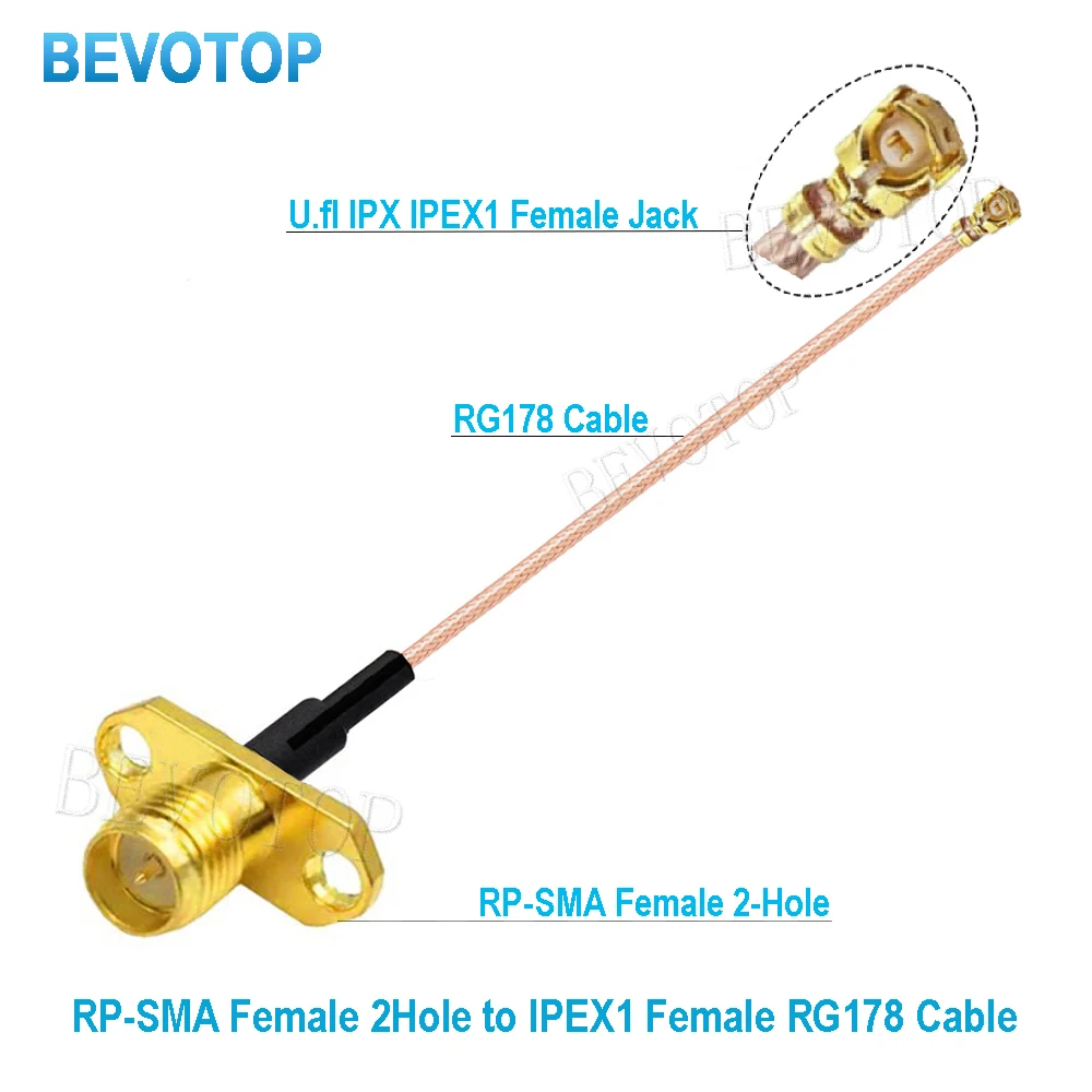 

10 шт. RG178 косичка WIFI антенный удлинительный кабель u.FL IPX IPEX1 гнездо к SMA/RP-SMA гнездо 2-отверстие фланцевая перемычка для крепления на панели