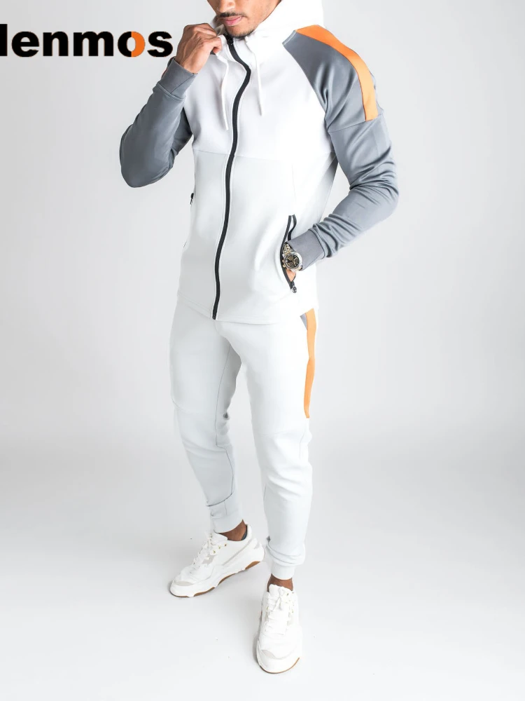 Survêtement en polaire pour hommes, ensemble gothique, Punk, à manches longues, Sweat à capuche, pantalon de Sport, automne, ensemble deux pièces,