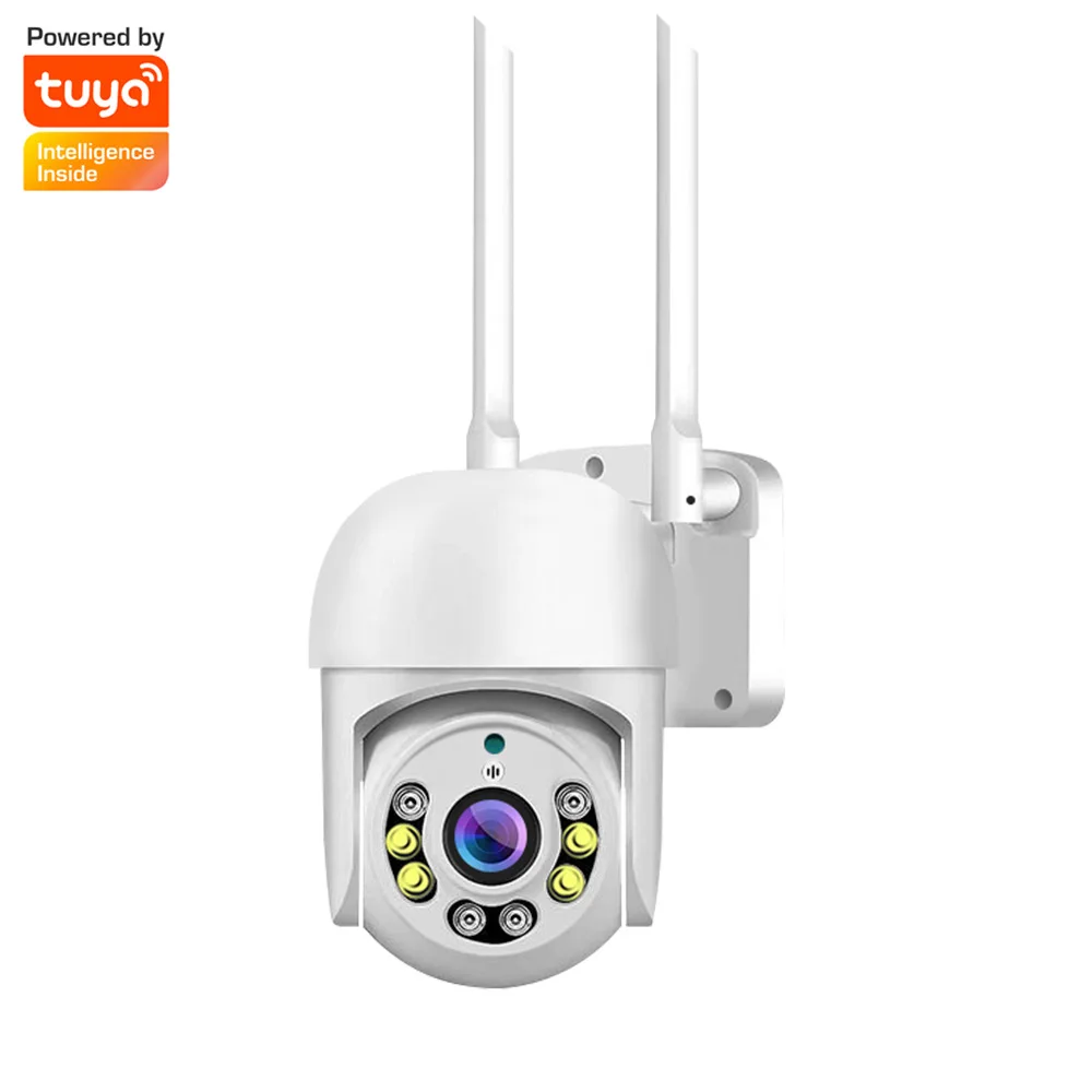 2MP 1080P Tuya APP كامل اللون كشف الحركة واي فاي PTZ IP كاميرا بشكل قبة AI الإنسان أمن الوطن CCTV الاتصال الداخلي مراقبة الطفل #3