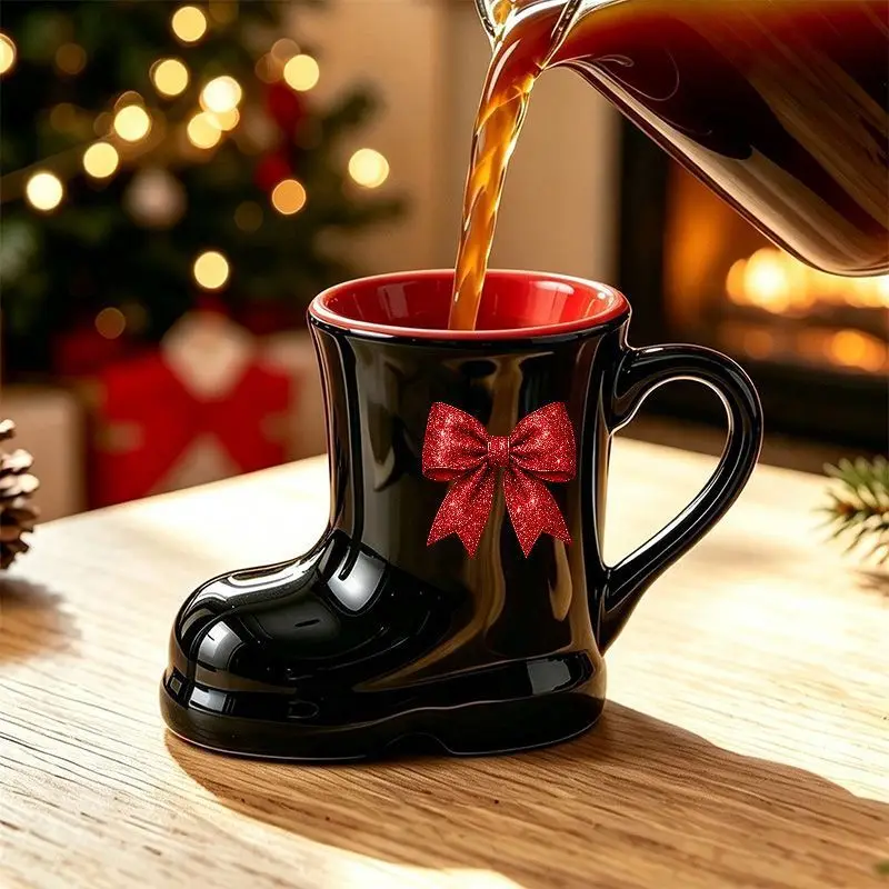 Unique Boot Shaped Mug Ceramics Coffee Mugs Funny Christmas Decor Mug Cup Personality Family Party Gift Cup 260ml Funny Cup