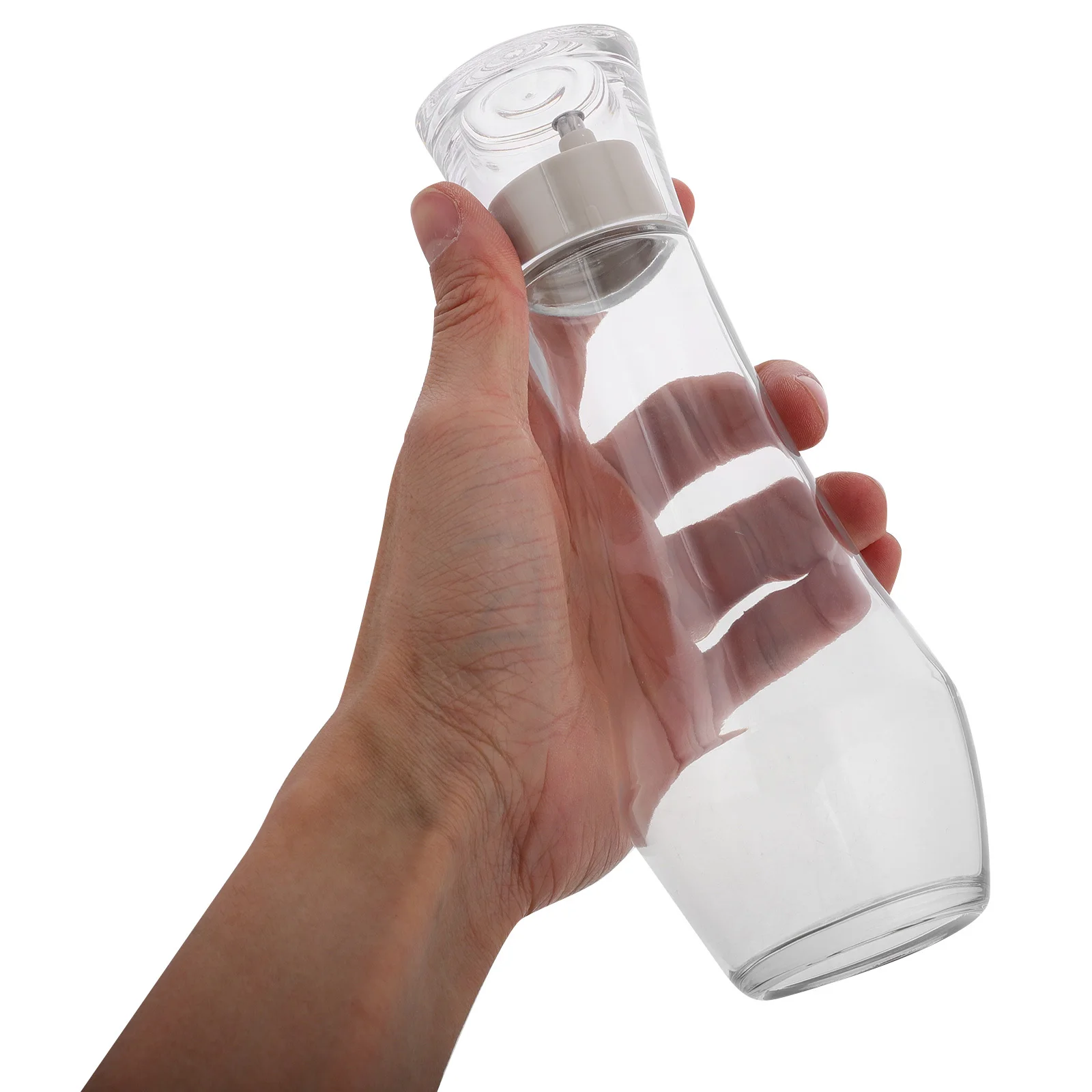 

2Pcs Refillable Mouthwash Dispenser 8.8 Oz Glass Bottle with Cup Holder for Bathroom Vanity Stylish Design Oral