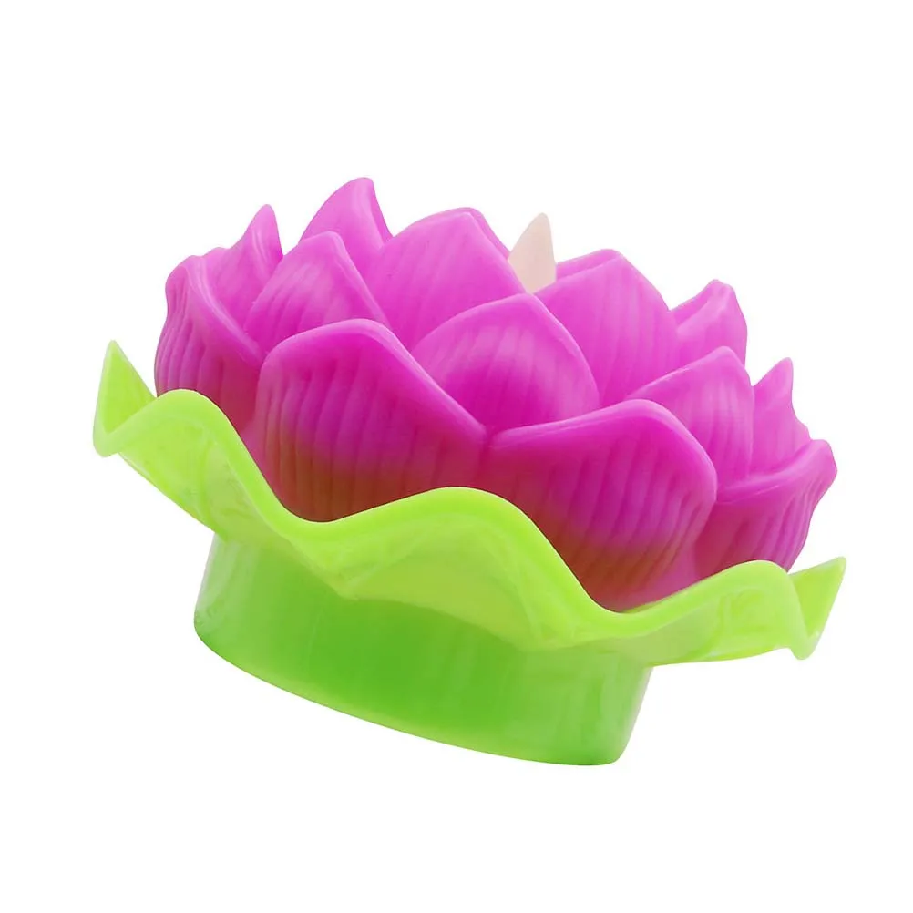 

Simulation Lotus LED Night Light Tabletop C les Flower Buddha Tabletop Lamp Decorative Garden Party Wedding Festive