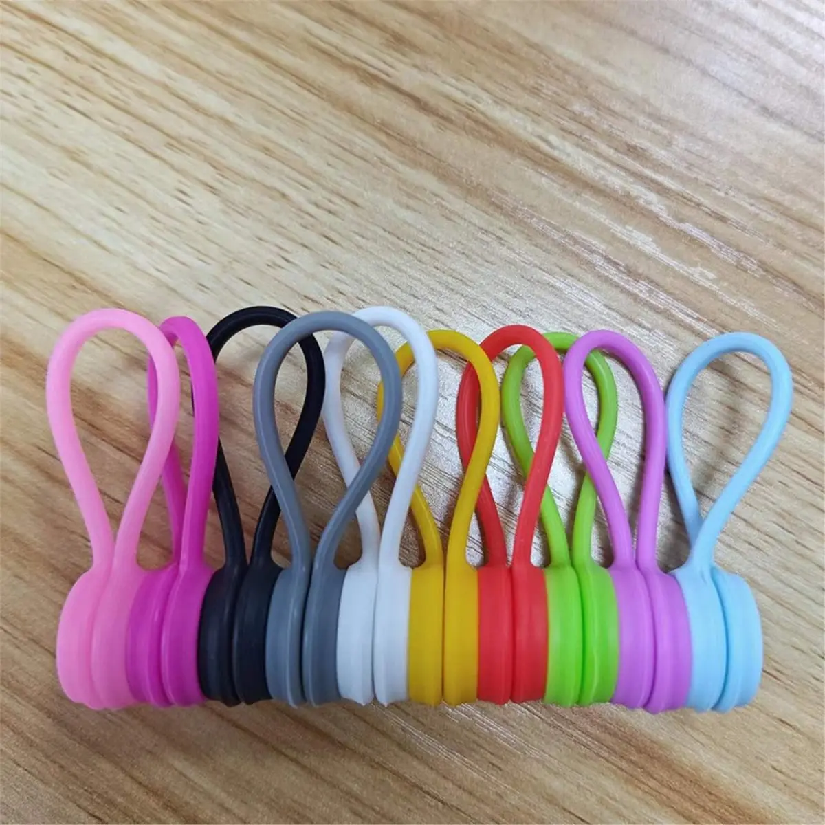 Reusable Silicone Magnetic Cable Ties Pack Combo for Organizing Cables, Bookmarks & More