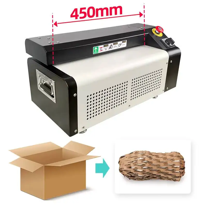 450Mm Professional Mini Corrugated Cardboard Shredder For Protective Packaging In Transportation