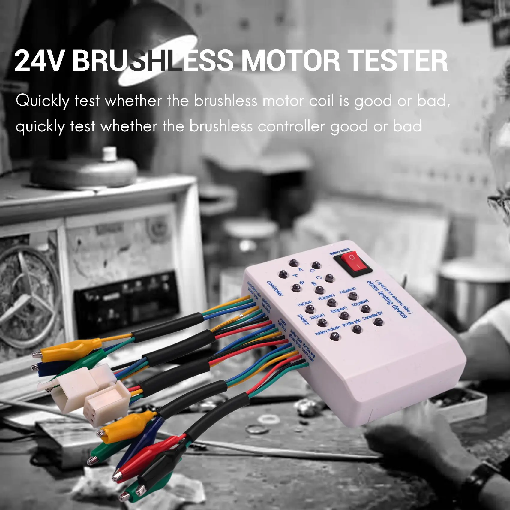 Leading-24V/36V/48V/60V/72V Electro Car E-Bike Scooter Brushless Motor Controller Tester