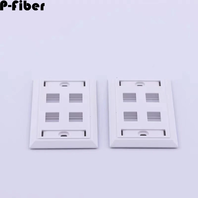 120 network panel 10pcs American style rectangular Quad port 4 ports information panel P-fiber dual fiber