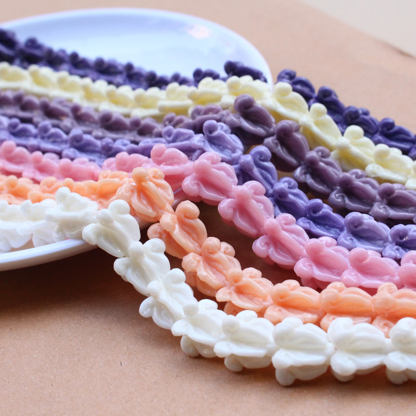 Artificial Coral Wrinkle Crown Flower Loose Beads Hawii Ocean Style Jewelry Making DIY Bracelet Necklace Earrings Accessories