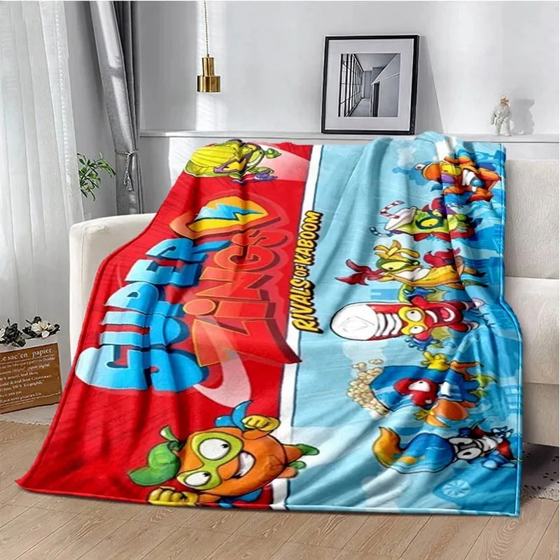 Cute Cartoons Super Zings blankets picnic blanket Warm Flannel blankets Soft and comfortable blanket bed linings Birthday Gift