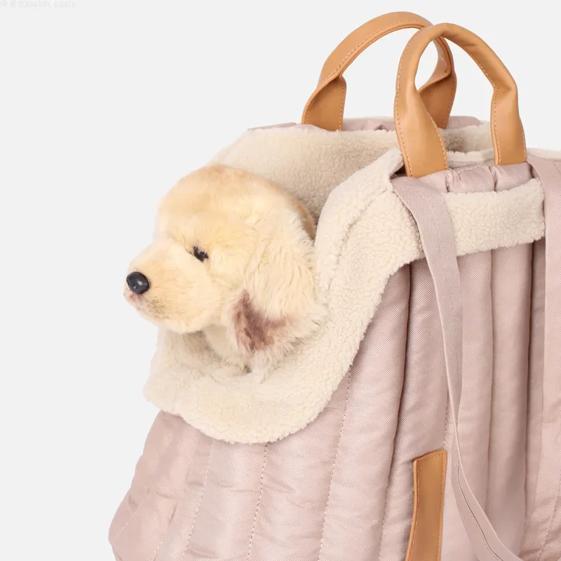 Pet Dog Bag Is Portable and Comfortable for Travel Luxury Handbag Winter Warm Removable Velvet Handbag Accesorios Para Perros