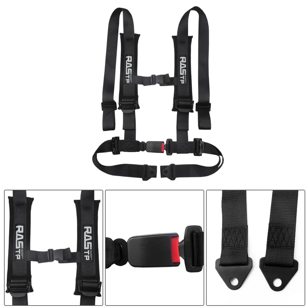 2 Inch 4-Point Racing Harness Quick Release Seat Belt Karting Safety Set