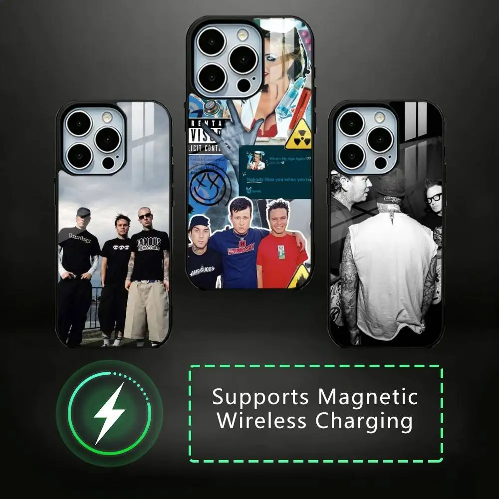 P-Punk B-Blink-182 Band Phone Case For iPhone17,16,15,14,13,12,11 Plus,Pro Supports Magnetic Wireless Charging