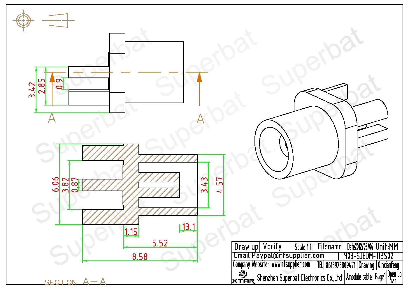 Superbat 10Pcs Mcx End Launch Vrouwelijke End Launch Pcb Mount .031 Rf Coaxiale Connector