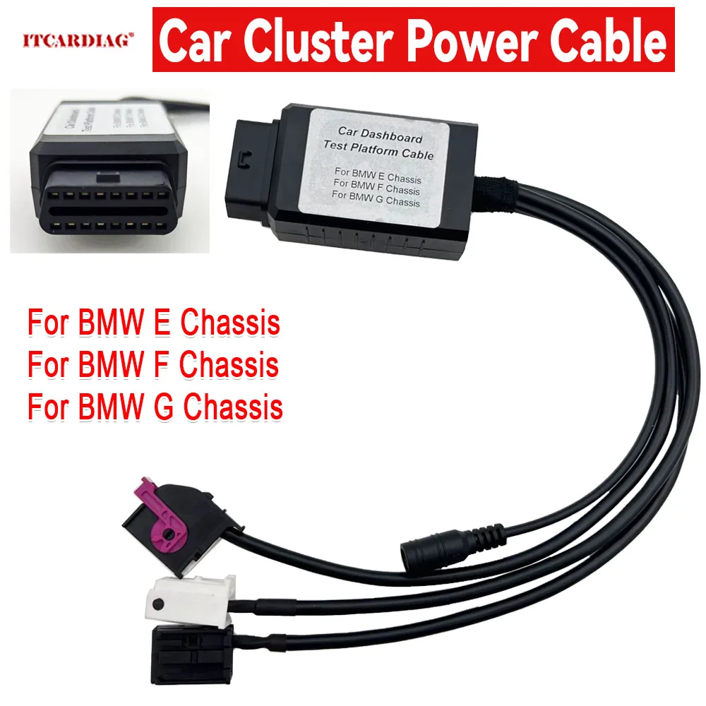

2025 для B-MW E F G шасси, автомобильный кластер, силовой кабель, тестовый кабель для приборной панели, 12 В-14 В, F20, F30, платформа для ремонта кластера, диагностический инструмент