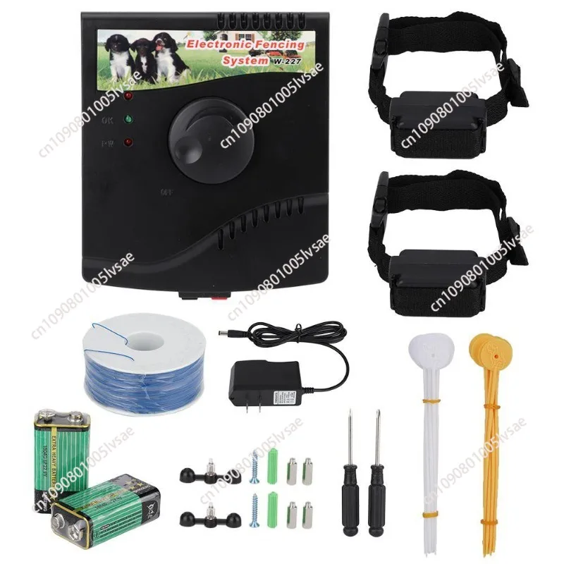 Pet Dog Electric Fence System Rechargeable IP45 Waterproof Adjustable Pet  Wired Fencing Containment Pet Training Collar