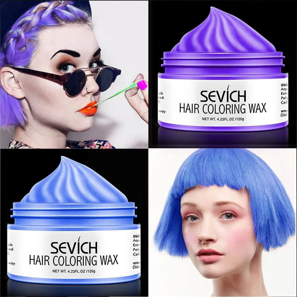 30ml Fashion Lasting Ephemeral Colorful Hair Wax tintura monouso tintura temporanea per capelli tintura per capelli copertura in cera bianca per capelli B9Z7