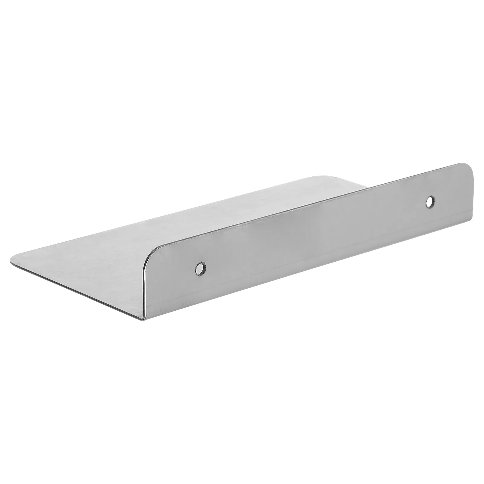 Stainless Steel L-Shaped Floating Shelf Wall Mounted Rack for Bathroom Kitchen Spice Plant Display Organizer