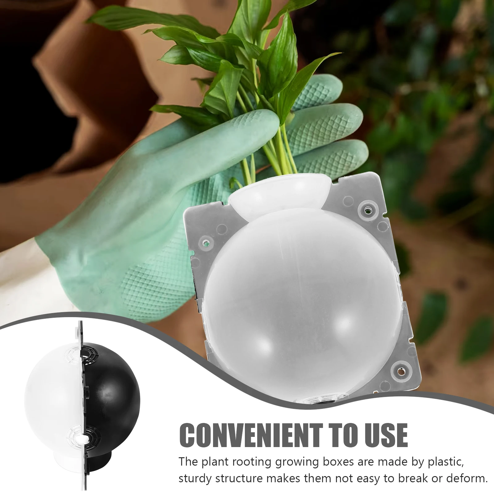 

2PCS Plant Root Propagation Grafting Box High Pressure Tree Rooting Sturdy Plastic Air Layering Lightweight Bow for Garden