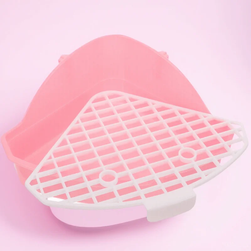 

Rabbit Litter Box Large Corner Bunny Training Toilet for Small Animals Hamster Guinea Pig Rat Potty Plastic Pet Pan