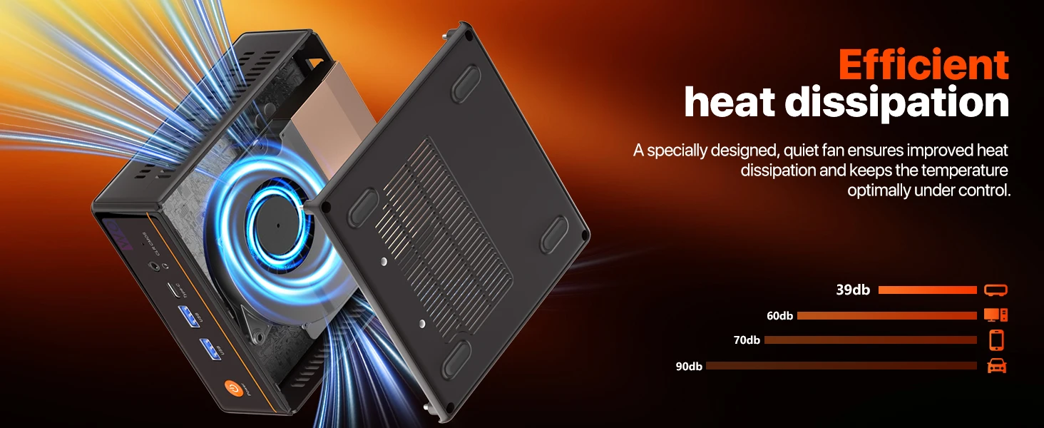 PELADN WO4 Mini Gaming PC - AMD Ryzen 5 5600H((6C/12T, up to 4.2Ghz,Beats 5700U/7430U) 16GB Dual Channel RAM 512GB SSD, Mini Desktop Computer with Dual NIC LAN 2.5Gbe, WiFi6, BT5.2, Type-C,sUPPORT Triple-Display Windows 11 Pro