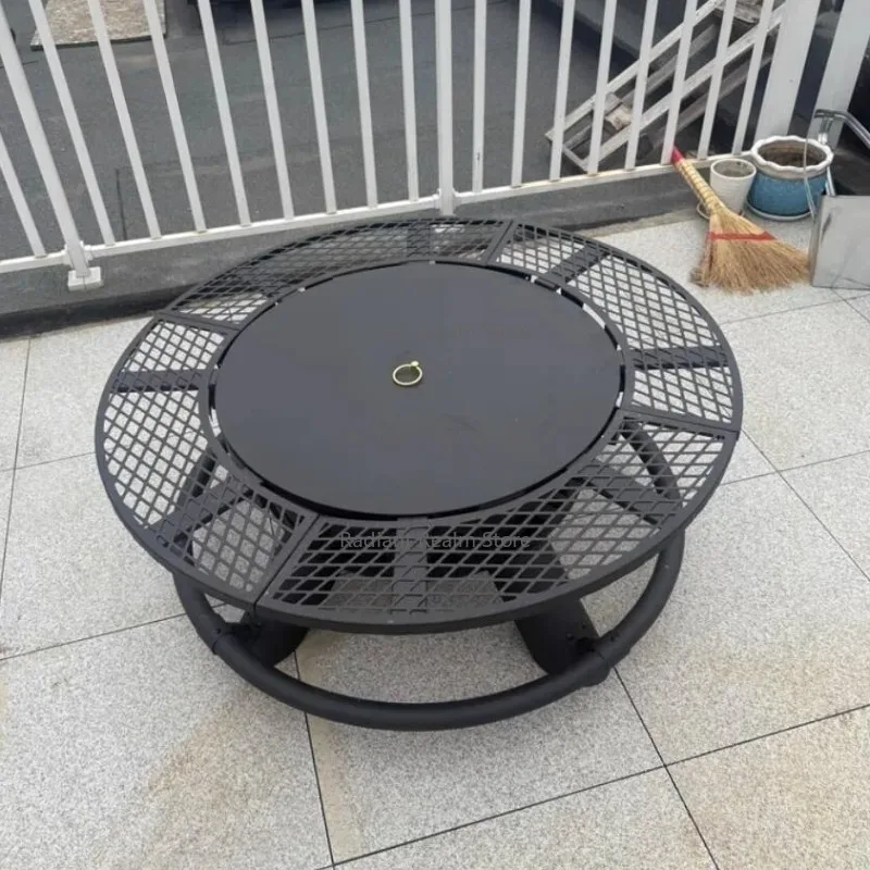Modern Outdoor High Quality Fire Pit Table Barbecue Grill Wood Heater Patio Villa Campfire Fireplace Table Charcoal Brazier