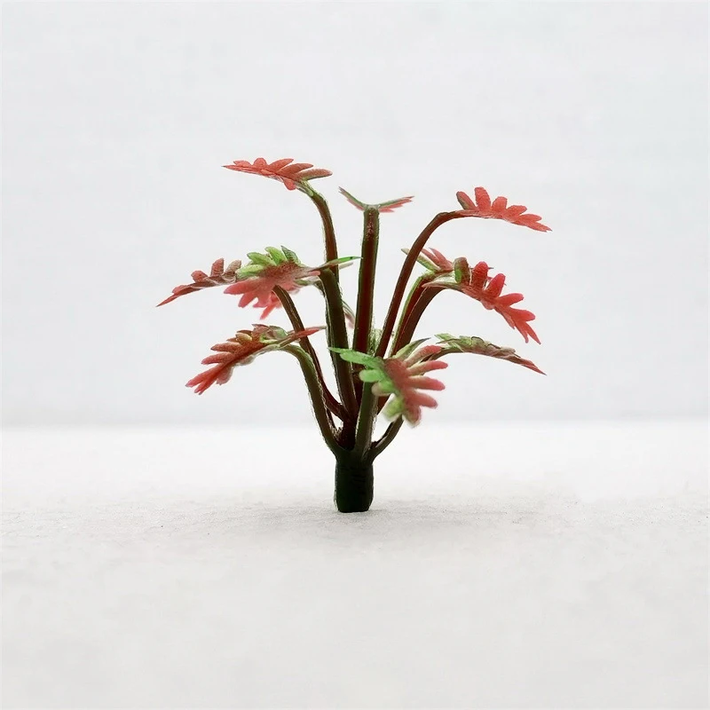 2CM-3.5CM Miniature Flower Grass Model ABS Plant Diy Material For Making Railway Building Sand Table Layout Diorama Kits 100Pcs