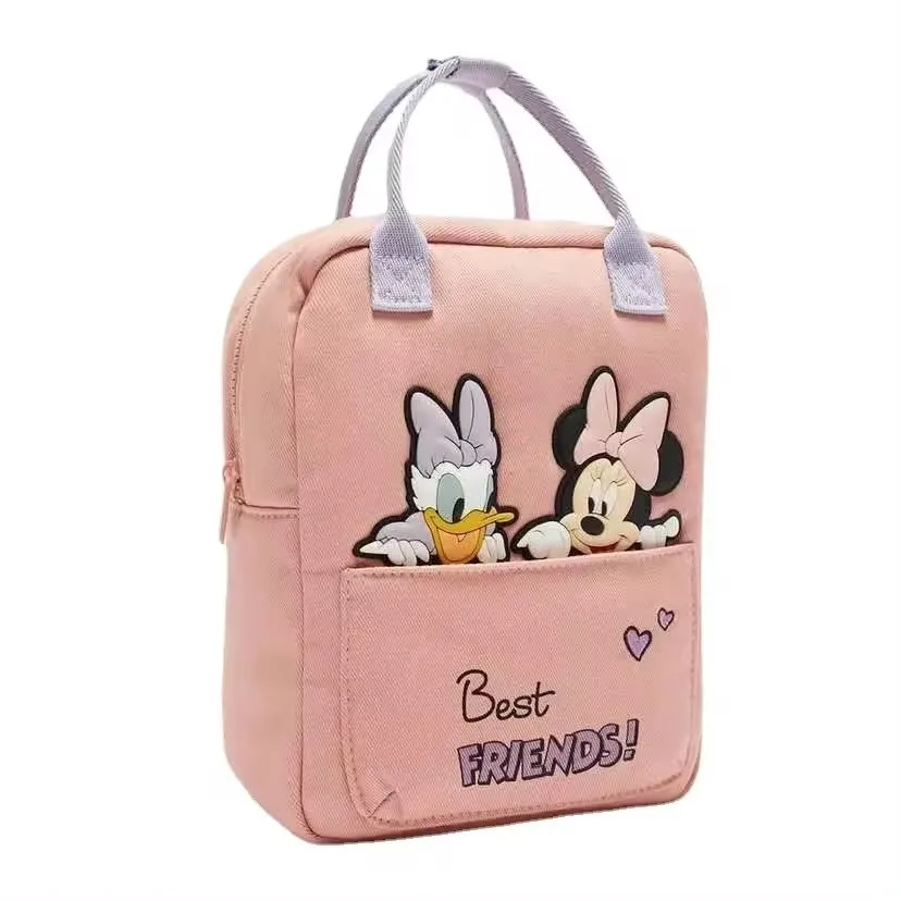 Disney-mochila de Mickey Mouse para niños, Mini mochila escolar de Minnie, bolso de hombro bonito para niñas y niños, novedad