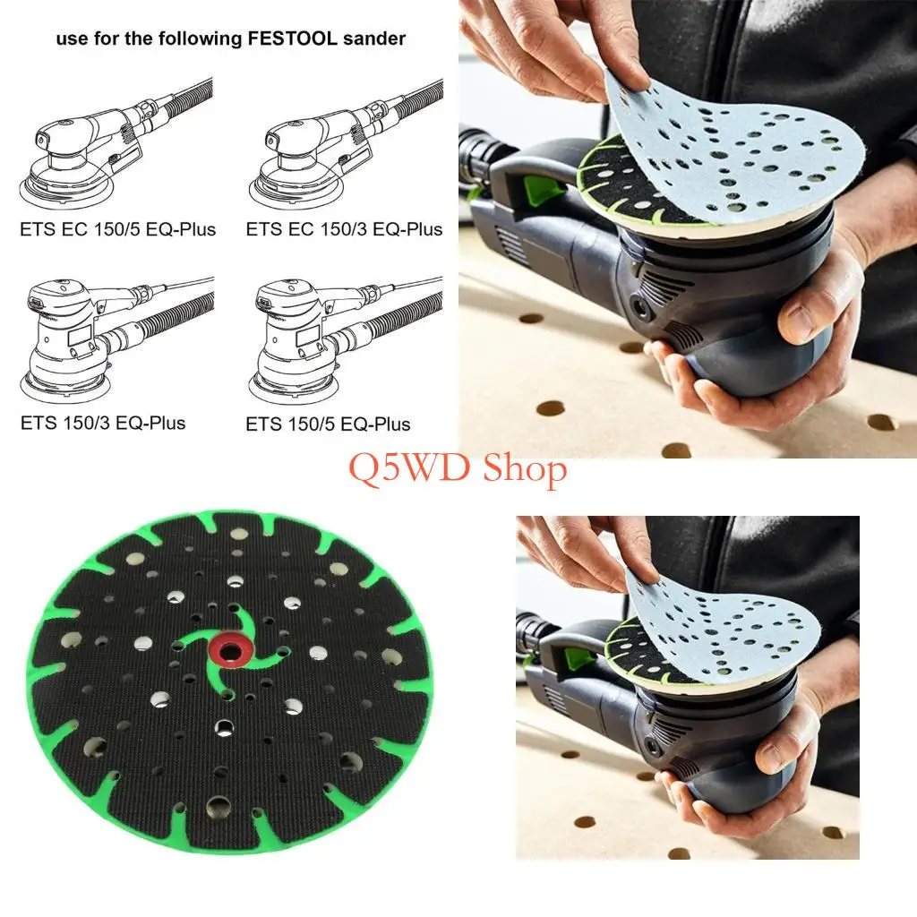 Q5WD Durable 6''/150mm Sanding Disc Pad Hook Loop Electric Grinder Polisher Tools for  Polishing Grinding