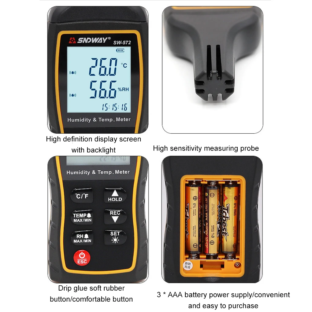 Real-time Hygrometer Meter For Accurate Measurement Comprehensive Analysis Digital Thermometer