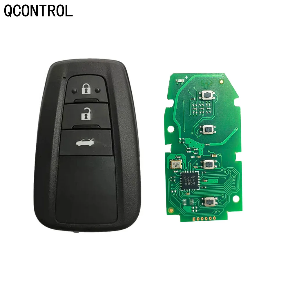 QCONTROL 2/3/4 أزرار الذكية مفتاح السيارة عن بعد فوب لتويوتا كورولا 2018-2023 312/314Mhz 4A رقاقة 231451-2000 HYQ14FBN 8990H-12010