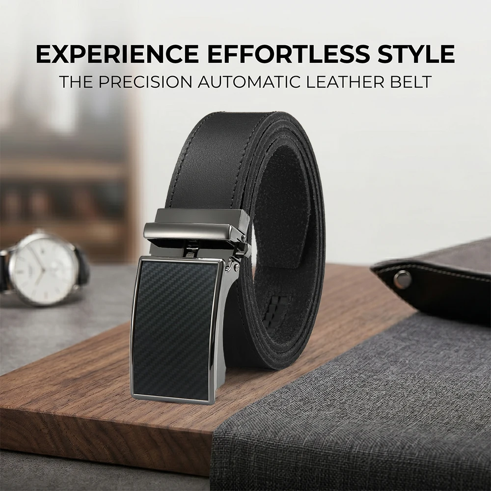 DOOPAI Genuine Leather For Men's High Quality Buckle Jeans Cowskin Casual Belts Business Cowboy Waistband Male Fashion Designer
