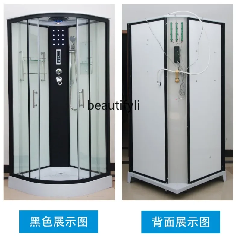 

45Integral shower room Integral bathroom Enclosed integrated tempered glass bath room