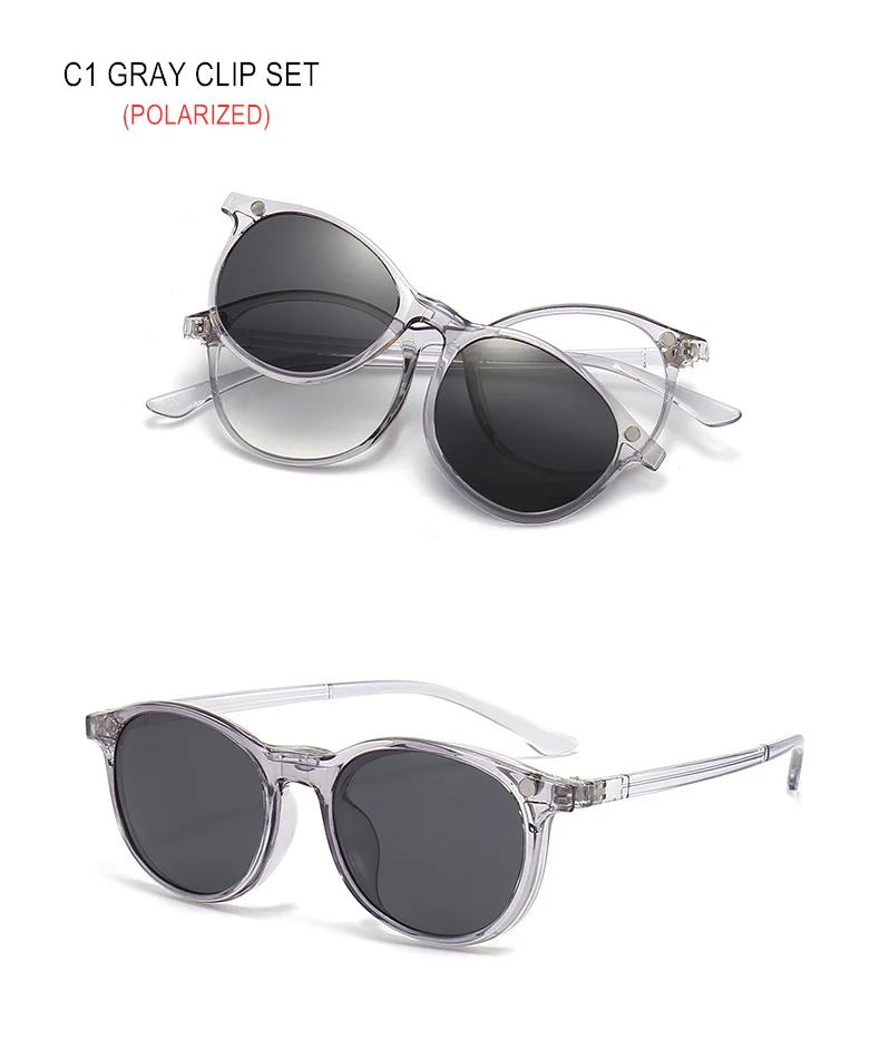 Sonnenbrillen-Clip und Myopie-Brille für Sphäre -0,5 bis -10 Männer Frauen transparenter Rahmen verschreibungspflichtige Brille für Kurzsichtigkeit oder Hornhautverkrümmung F588 – Detail 15