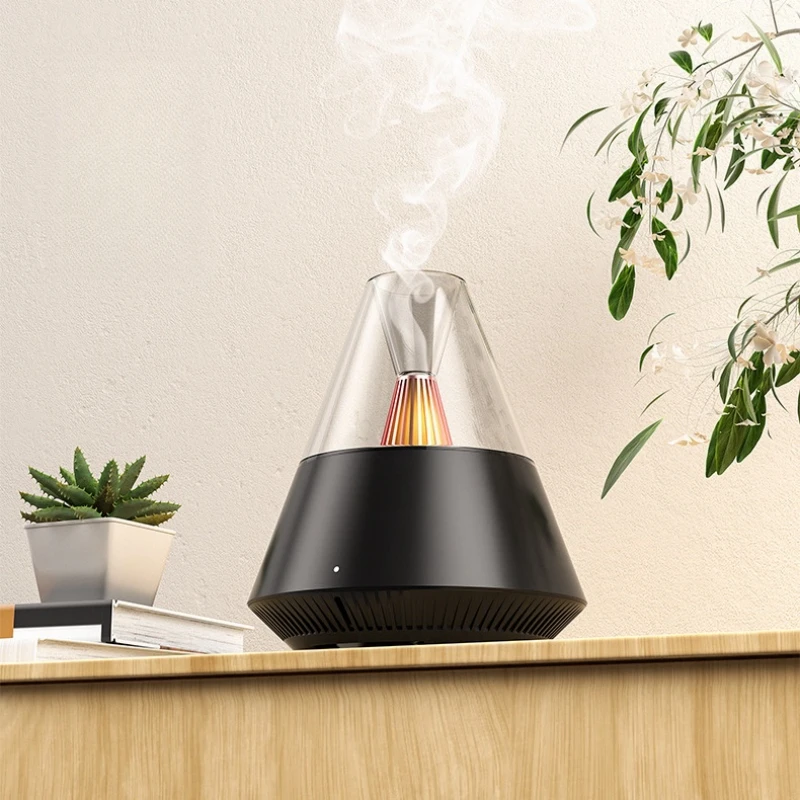 Mum ışığında uçucu yağ difüzör USB gece işık ile ultrasonik hava nemlendirici ev Mist Maker püskürtücü aromaterapi makinesi