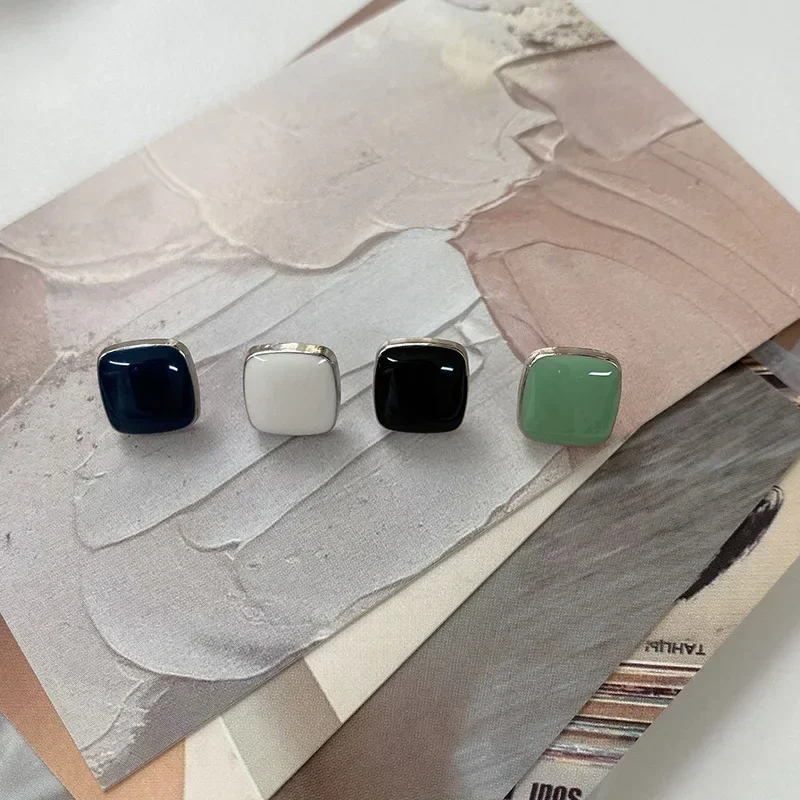 10pcs Gemstone Buttons Beautiful Square Gemstone Ornament Shank Buttons Cuff Button Clothes Sewing Accessories