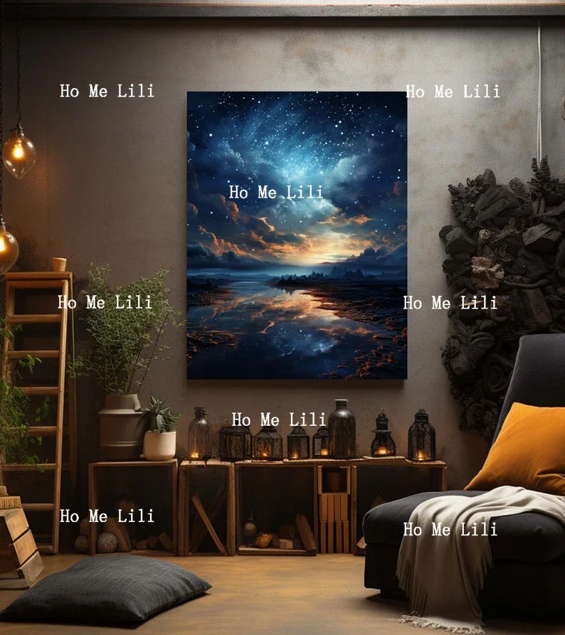 Mystical Night Sky Canvas Art Decorate