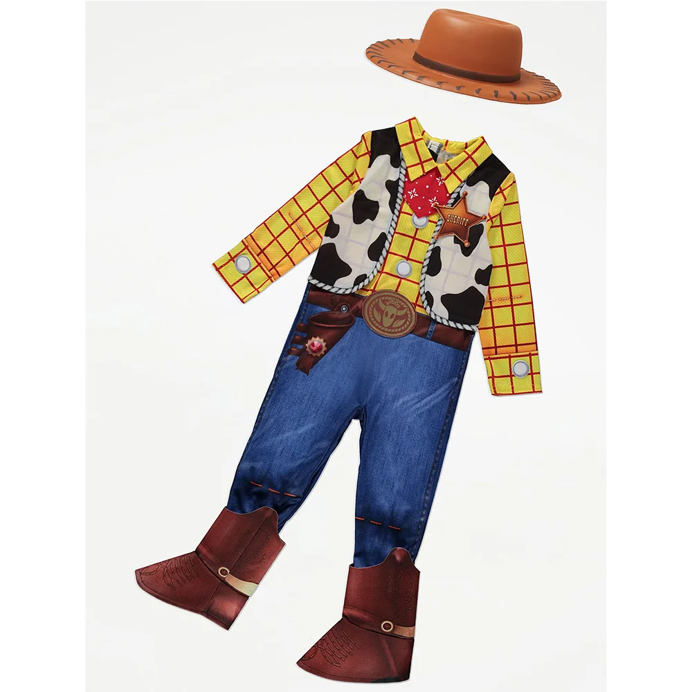 Woody Cosplay Costume Boy Cartoon Toy Story Character Cowboy Woody Outfits Carnival Party Halloween Parade Fancy Clothes Set view 5