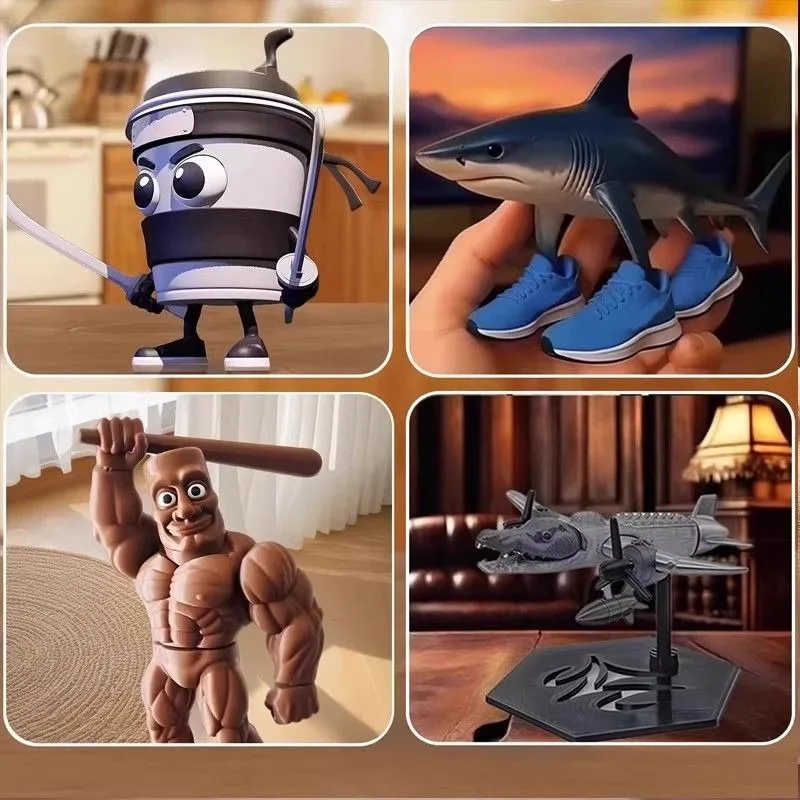 تونغ تونغ تونغ الصحور تمثال راقصة الباليه كابتشينو الشكل لعبة كابتشينو Assassino الشكل لعبة Tralalero Tralala لعبة #4