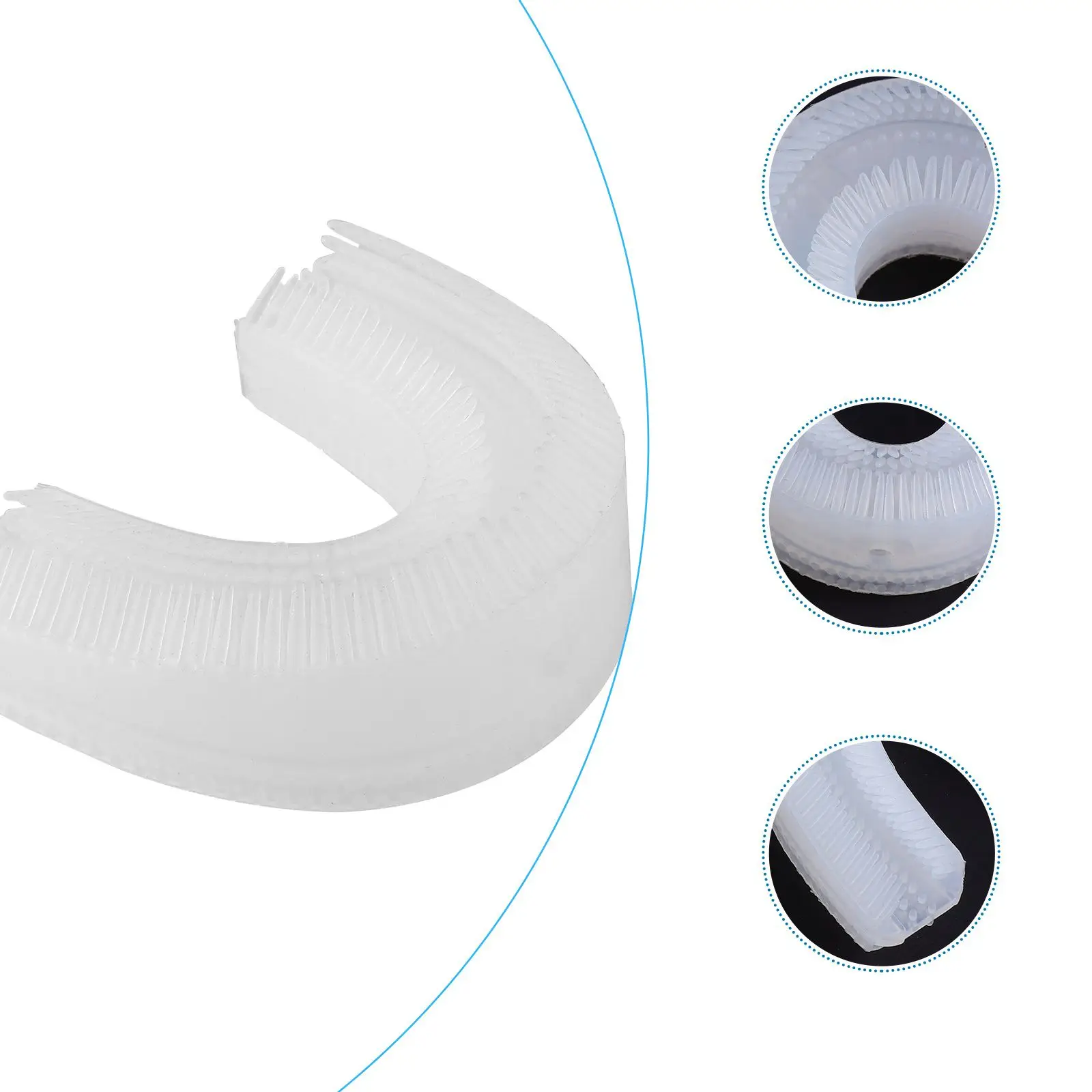 U Shape Toothbrush Head Electric Replacement White Cleaning Part Accessory Soft Long Lasting Fits Most Portable Easy Install