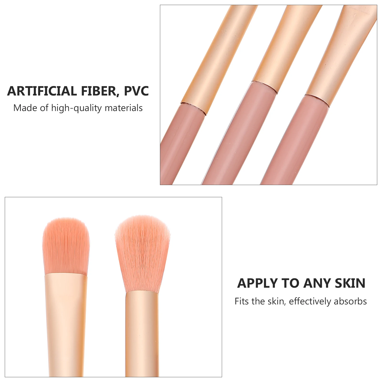 1Set Gesichts-Make-up-Pinsel-Set, weiche synthetische Borsten, leicht, kompaktes Design für Reisen, Frauen, Make-up-Zubehör, Beauty-Tools