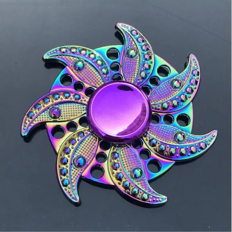 Colorful EDC Hand Spinner Metal Rainbow Fidget Spinner Anti-Anxiety Toy for Spinners Focus Relieves Stress ADHD Finger Spinner